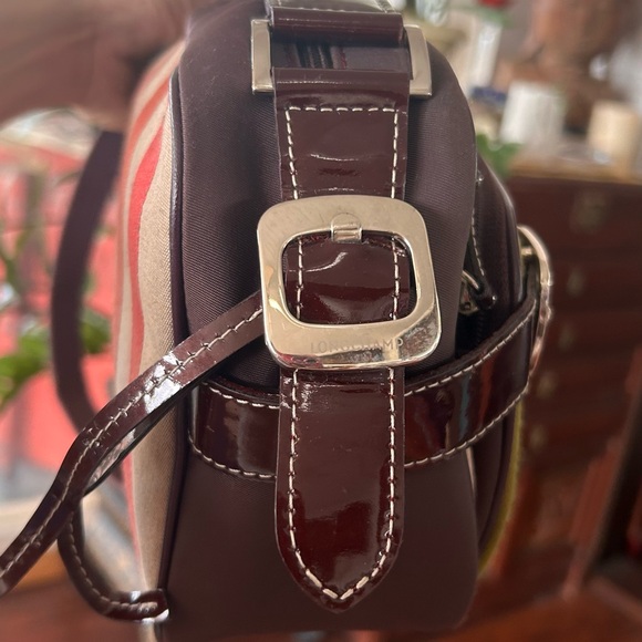 LONGCHAMP ($575) Striped UNISEX Crossbody Bag EUC made in France - Picture 12 of 12
